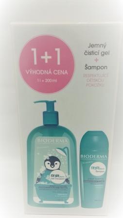 BIODERMA ABCDerm Gel moussant 1000 ml + Šampon 200ml VÝPRODEJ posl.1ks,exp10/19