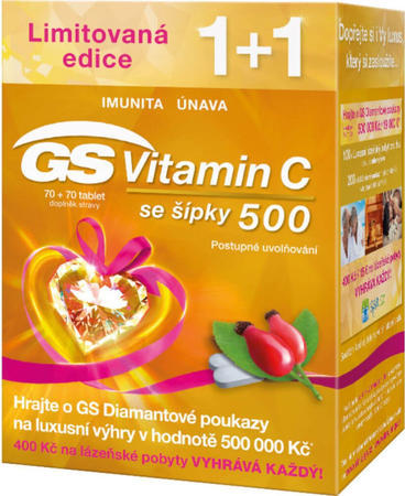 GS Vitamin C500 se šípky tbl.70+70 dárek 2017