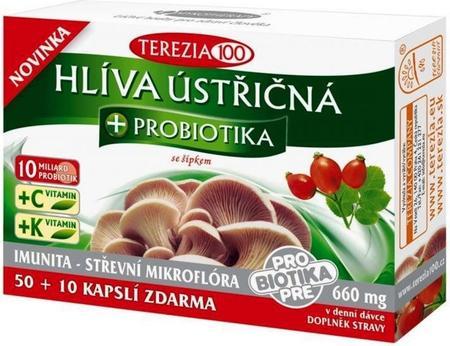 Hlíva ústřičná + probiotika + vitamin C cps.50+10 Terezia Company