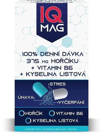 IQ Mag hořčík + B6 šumivé tablety 40+20 zdarma